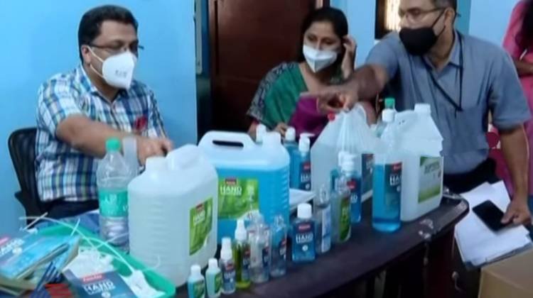 വ്യാജ സാനിറ്റൈസർ നിർമ്മാണ കേന്ദ്രം കണ്ടെത്തി