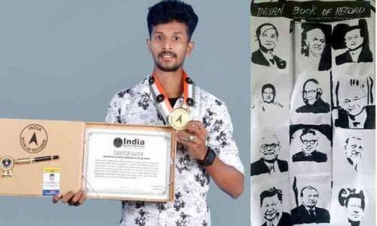 വായകൊണ്ട് വരതീര്‍ത്ത അശ്വന്തിന് ഇന്ത്യ ബുക്സ് ഓഫ് റെക്കോഡ്